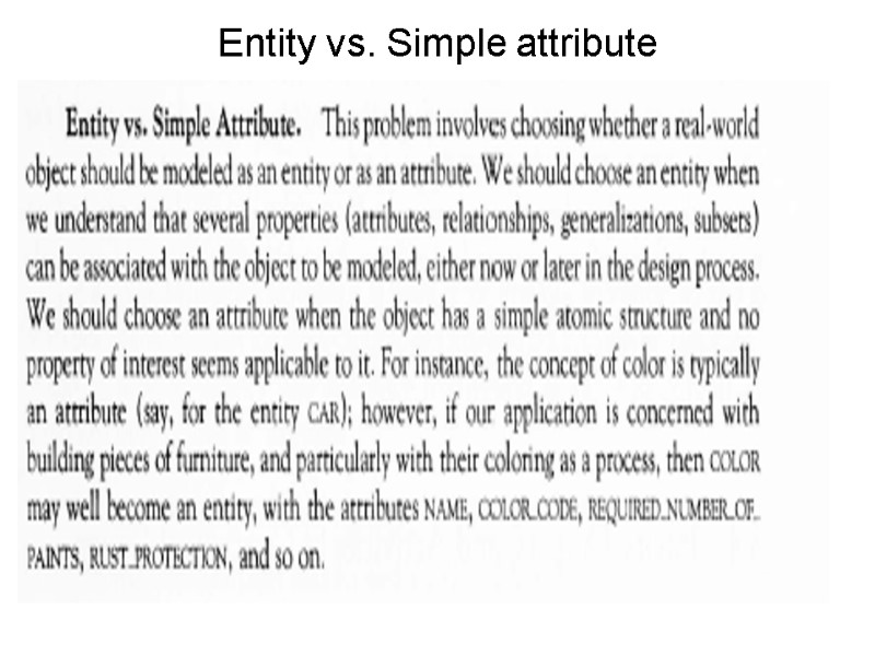 Entity vs. Simple attribute